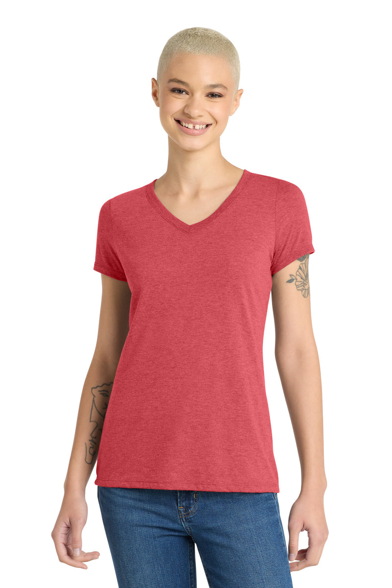 District Women's Perfect Tri V-Neck Tee - Red Frost