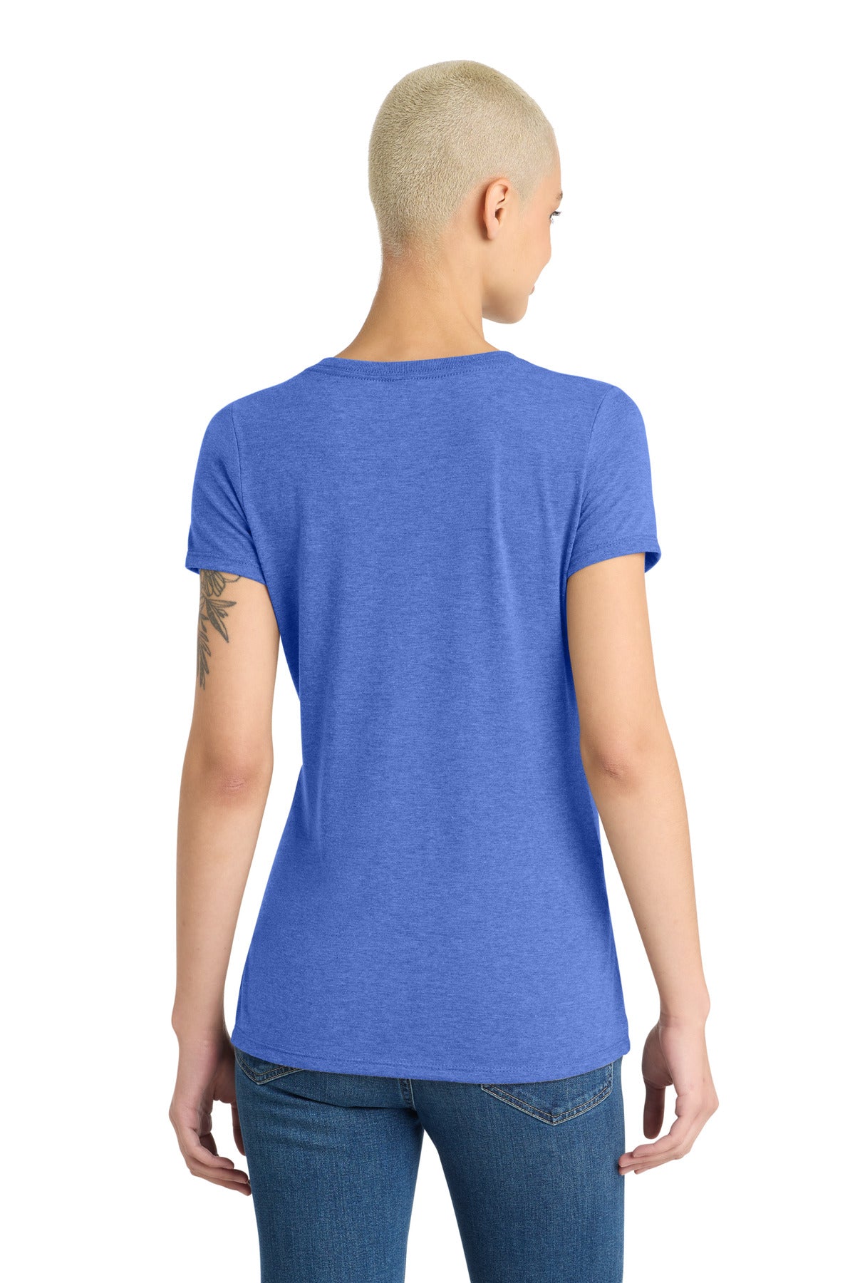 District Women's Perfect Tri V-Neck Tee - Royal Frost