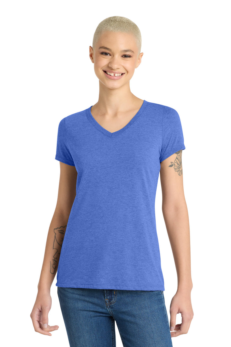 District Women's Perfect Tri V-Neck Tee - Royal Frost