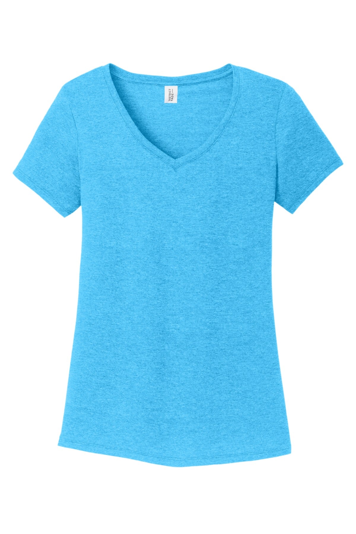 District Women's Perfect Tri V-Neck Tee - Turquoise Frost