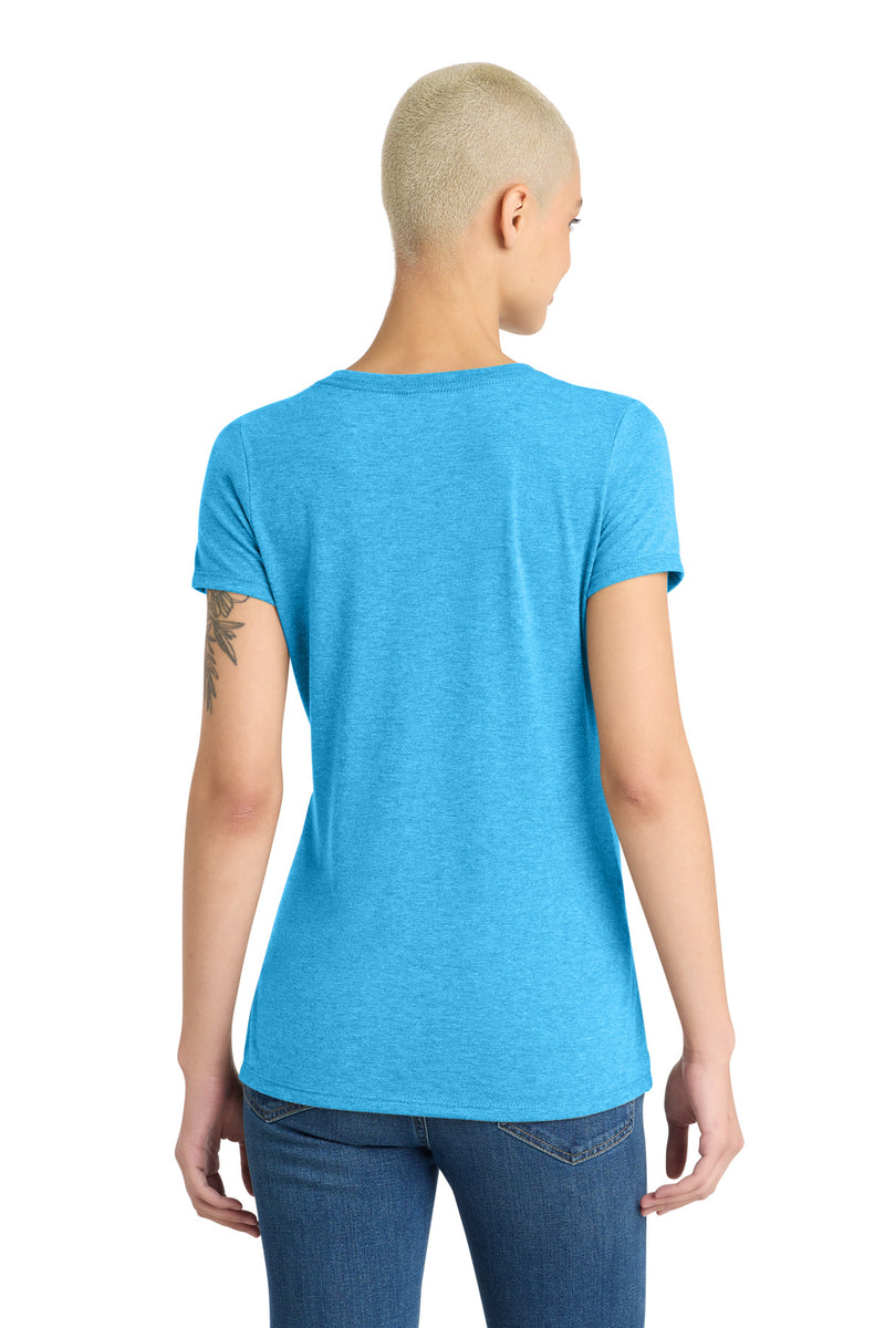 District Women's Perfect Tri V-Neck Tee - Turquoise Frost