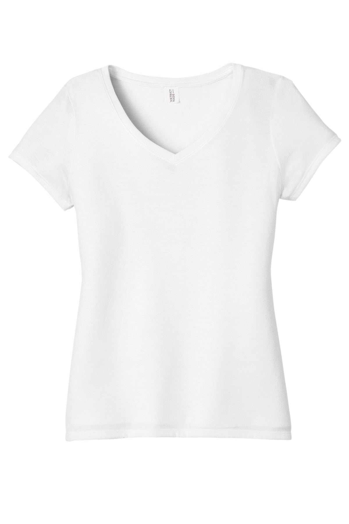 District Women's Perfect Tri V-Neck Tee - White