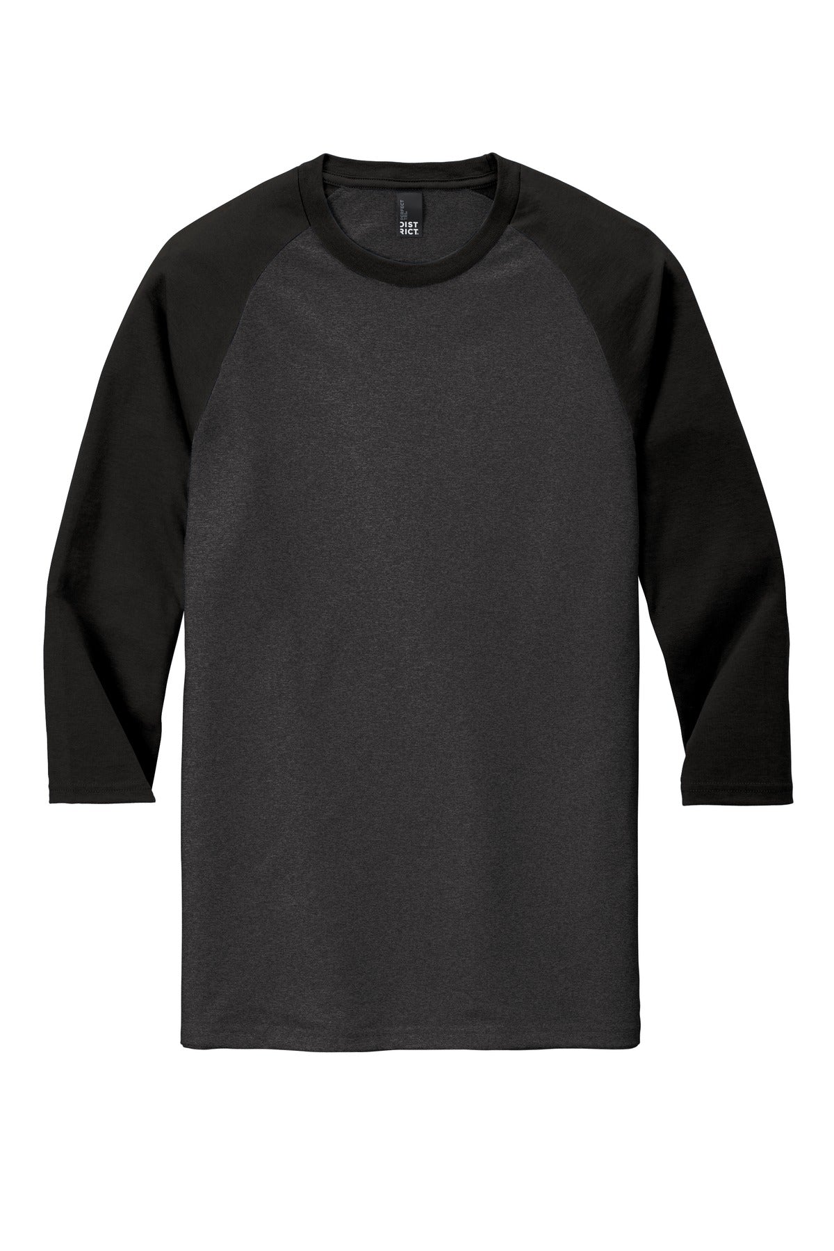 District  Perfect Tri 3/4-Sleeve Raglan - Black/ Black Frost