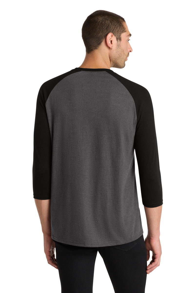 District  Perfect Tri 3/4-Sleeve Raglan - Black/ Black Frost