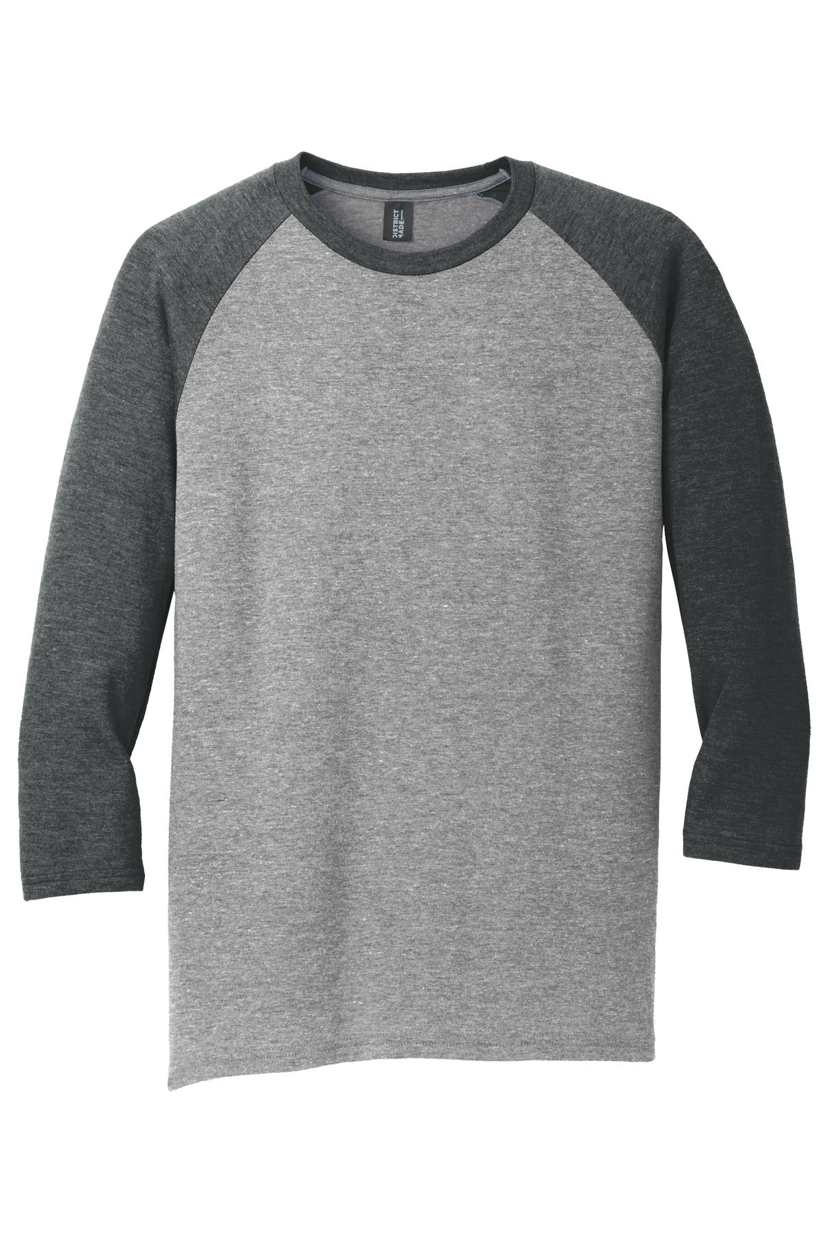 District  Perfect Tri 3/4-Sleeve Raglan - Black Frost/ Grey Frost