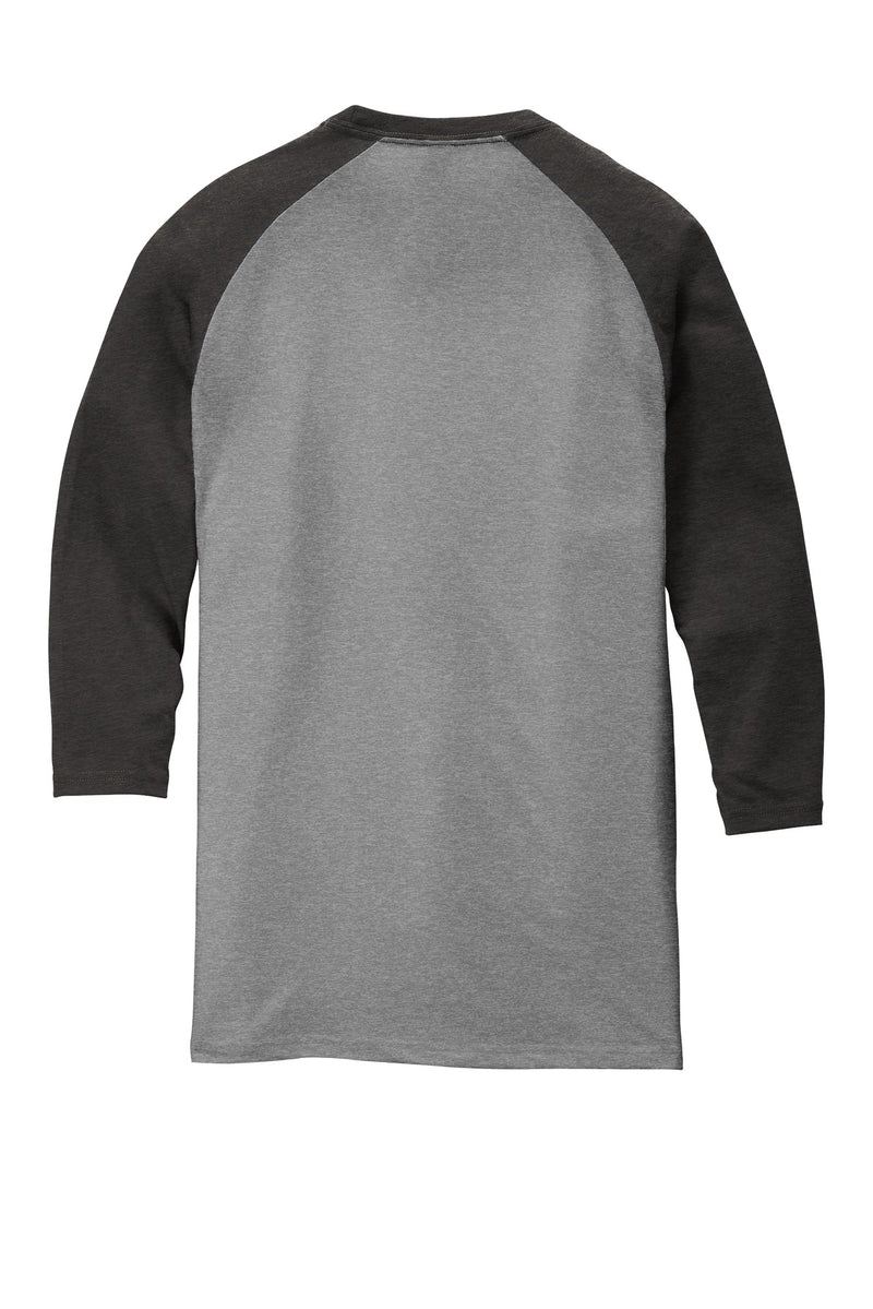 District  Perfect Tri 3/4-Sleeve Raglan - Black Frost/ Grey Frost