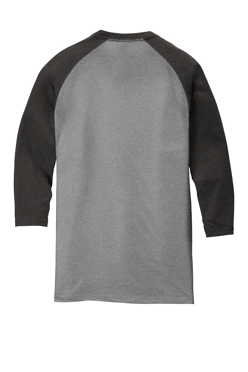 District  Perfect Tri 3/4-Sleeve Raglan - Black Frost/ Grey Frost flat back
