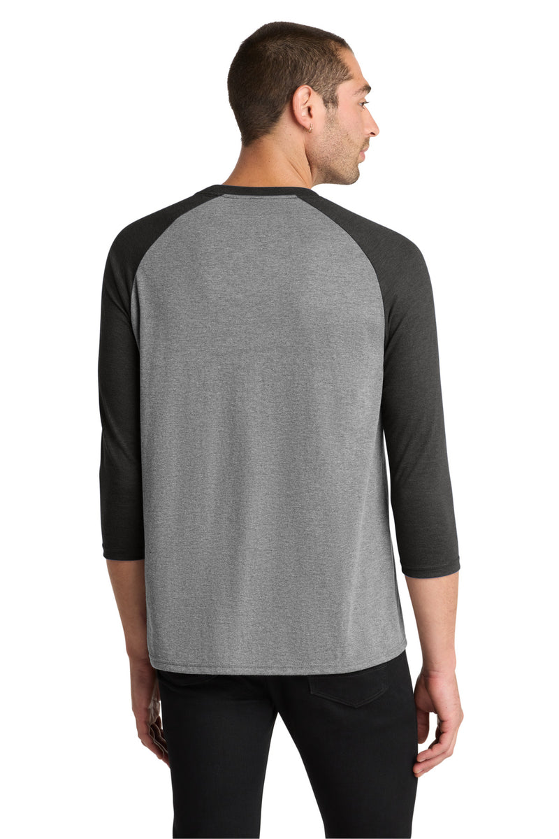 District  Perfect Tri 3/4-Sleeve Raglan - Black Frost/ Grey Frost
