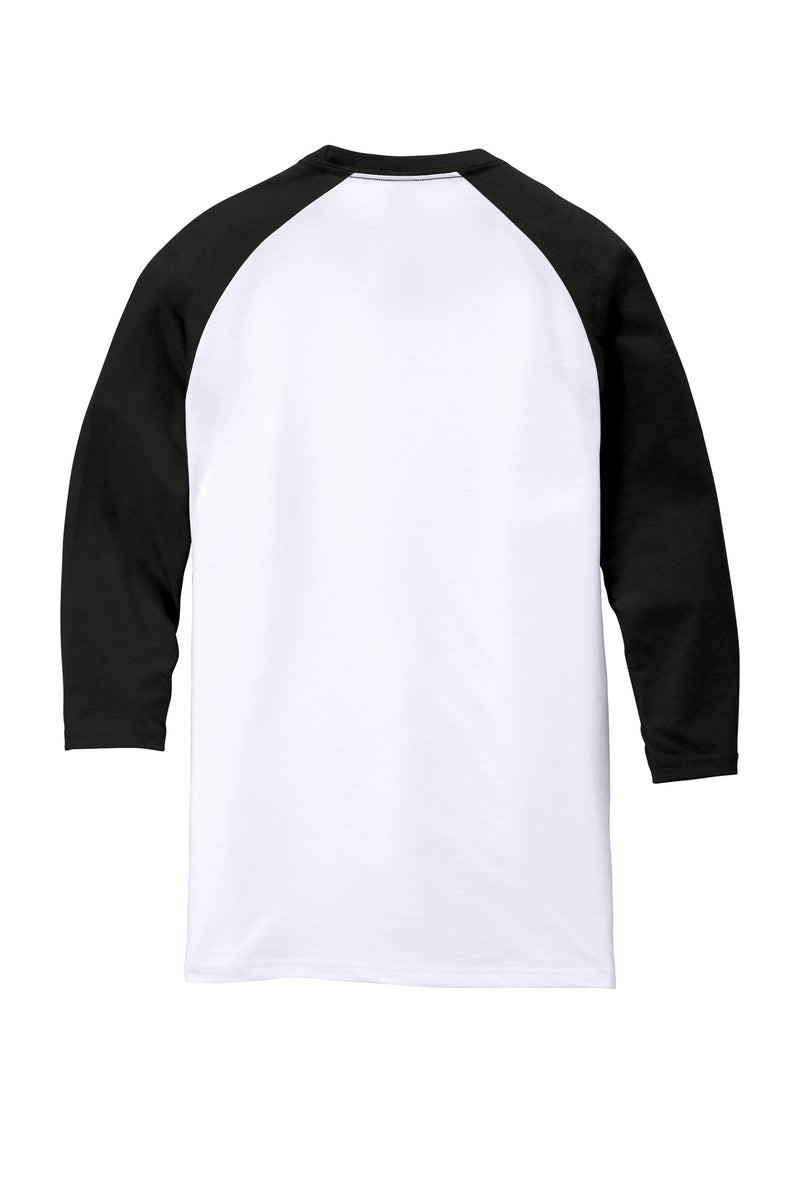 District  Perfect Tri 3/4-Sleeve Raglan - Black/ White