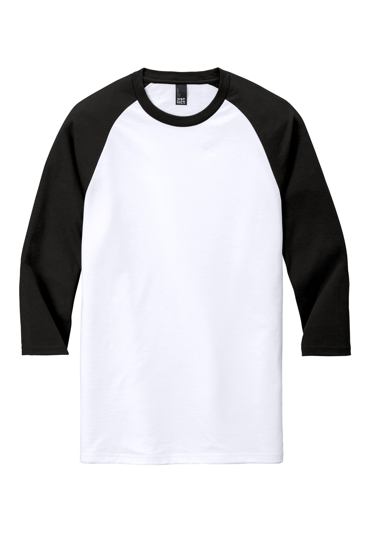 District  Perfect Tri 3/4-Sleeve Raglan - Black/ White
