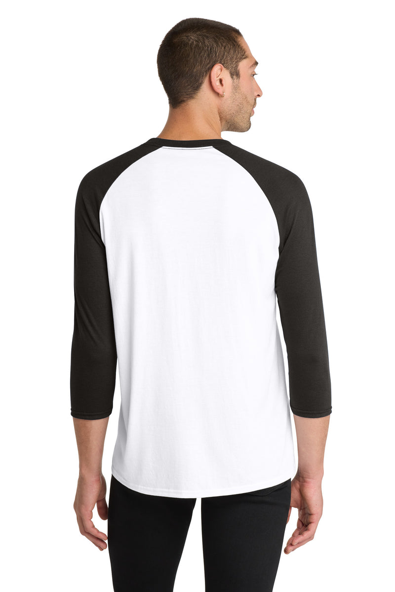 District  Perfect Tri 3/4-Sleeve Raglan - Black/ White