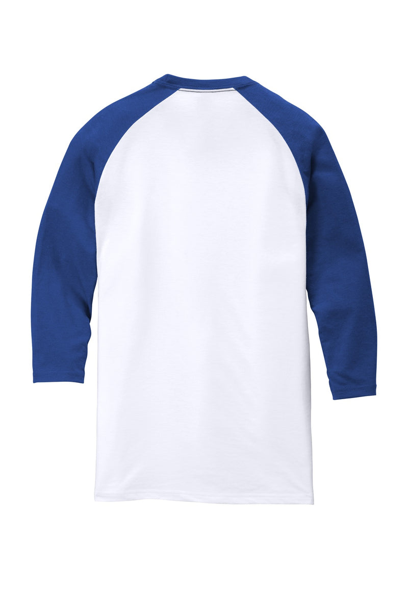 District  Perfect Tri 3/4-Sleeve Raglan - Deep Royal/ White
