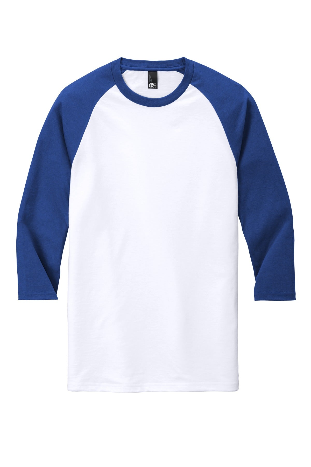 District  Perfect Tri 3/4-Sleeve Raglan - Deep Royal/ White