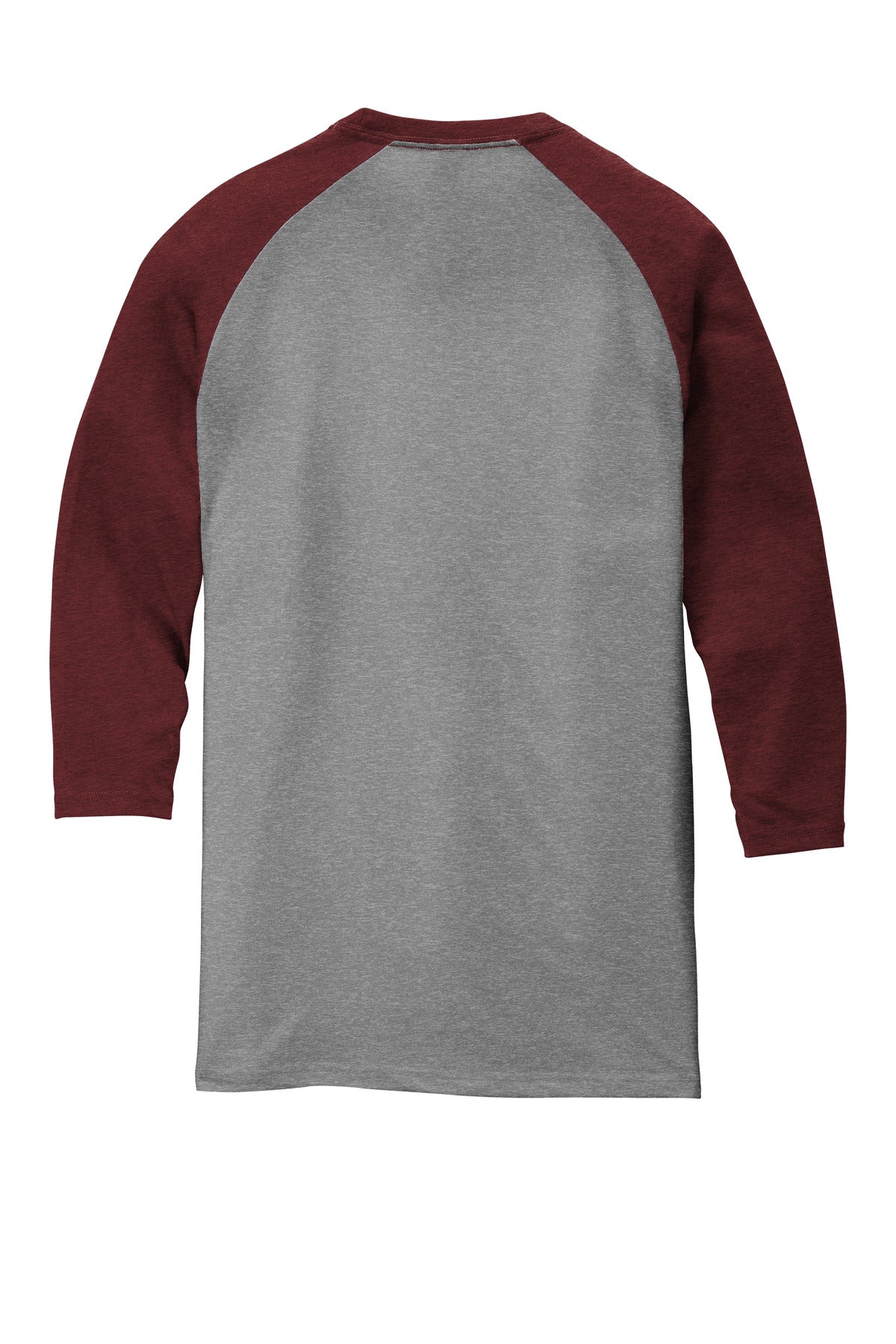 District  Perfect Tri 3/4-Sleeve Raglan - Maroon Frost/ Grey Frost