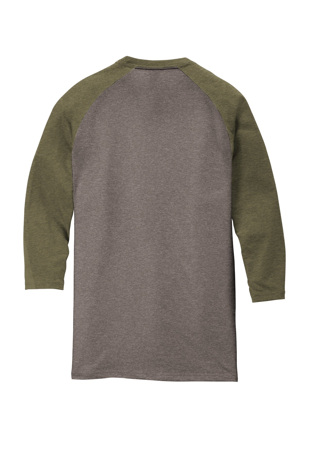 District  Perfect Tri 3/4-Sleeve Raglan - Military Green Frost/ Grey Frost