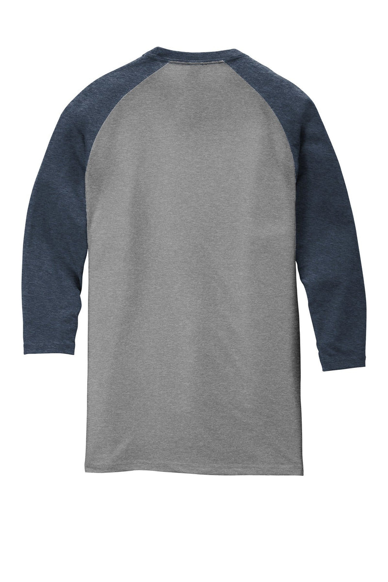 District  Perfect Tri 3/4-Sleeve Raglan - Navy Frost/ Grey Frost flat back