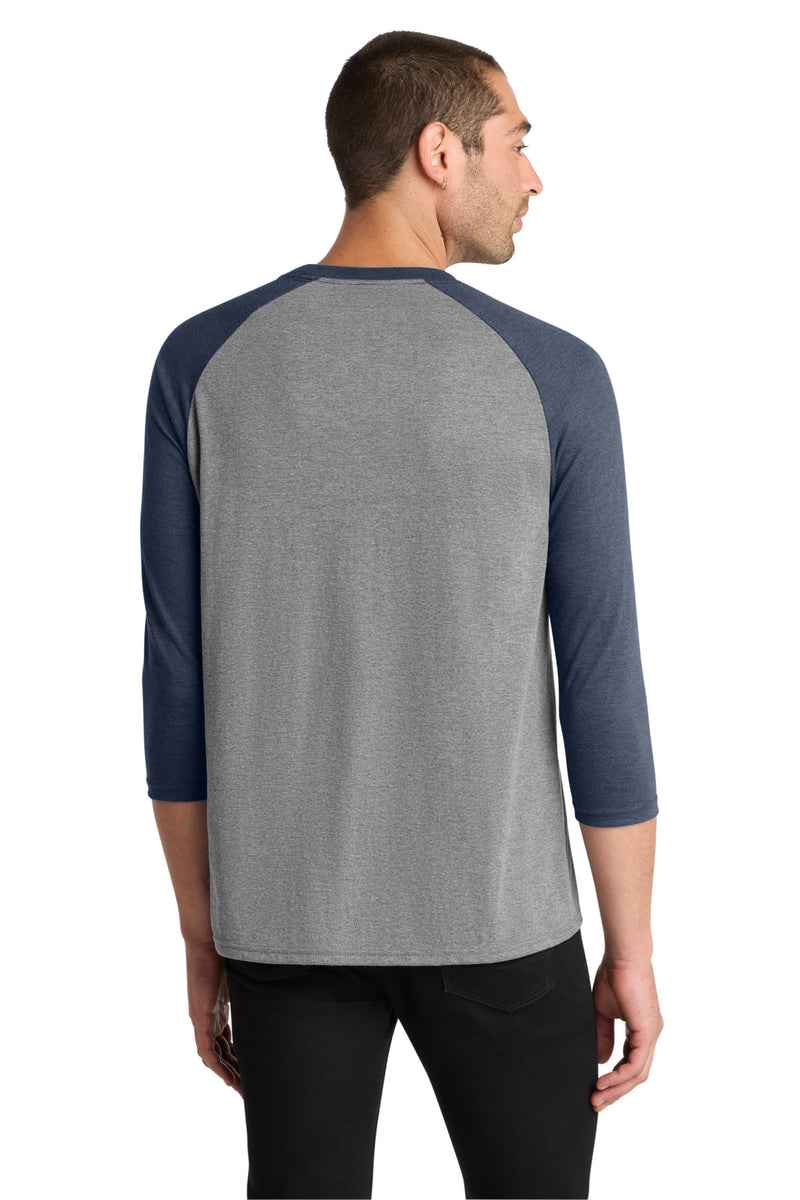 District  Perfect Tri 3/4-Sleeve Raglan - Navy Frost/ Grey Frost