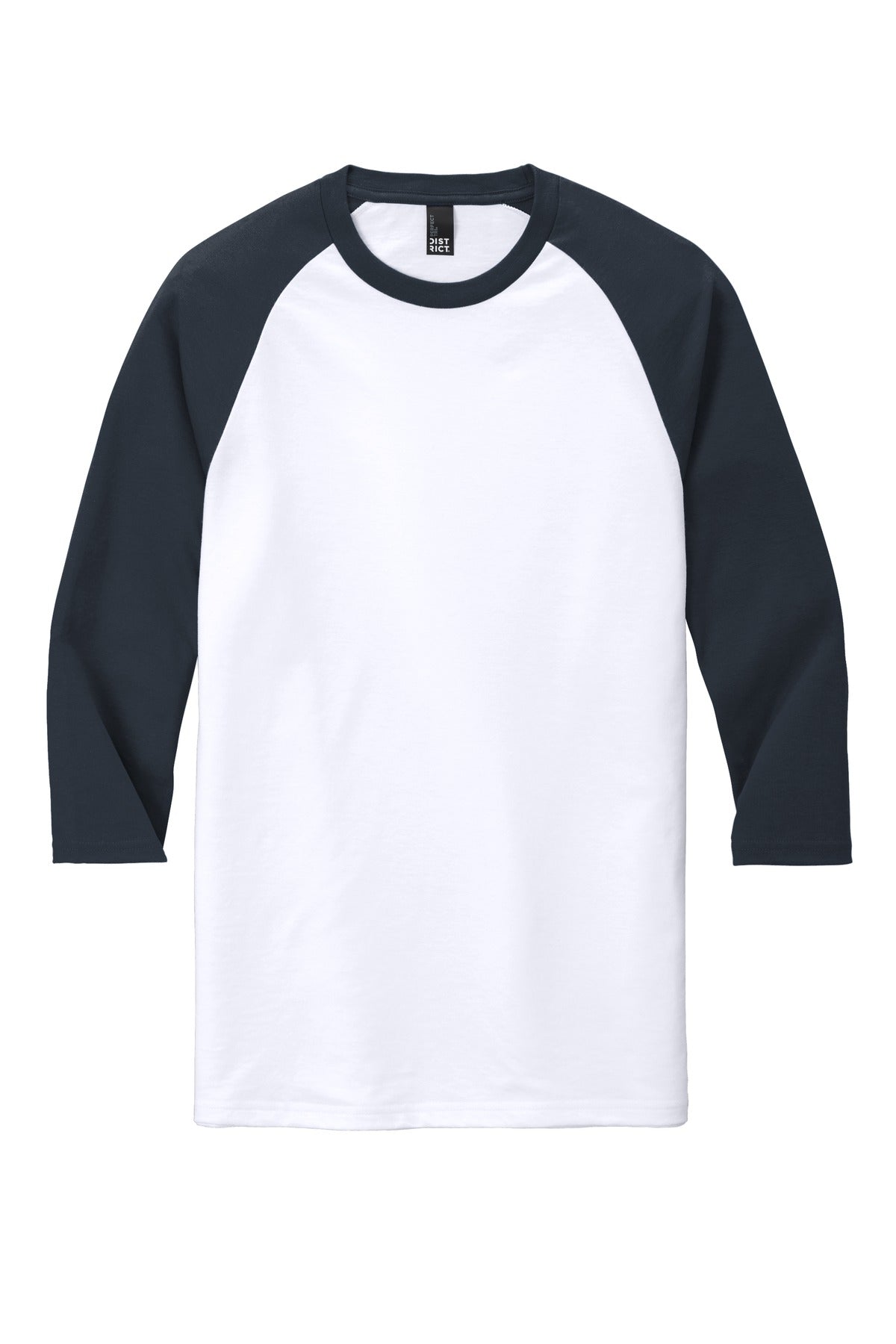 District  Perfect Tri 3/4-Sleeve Raglan - New Navy/ White
