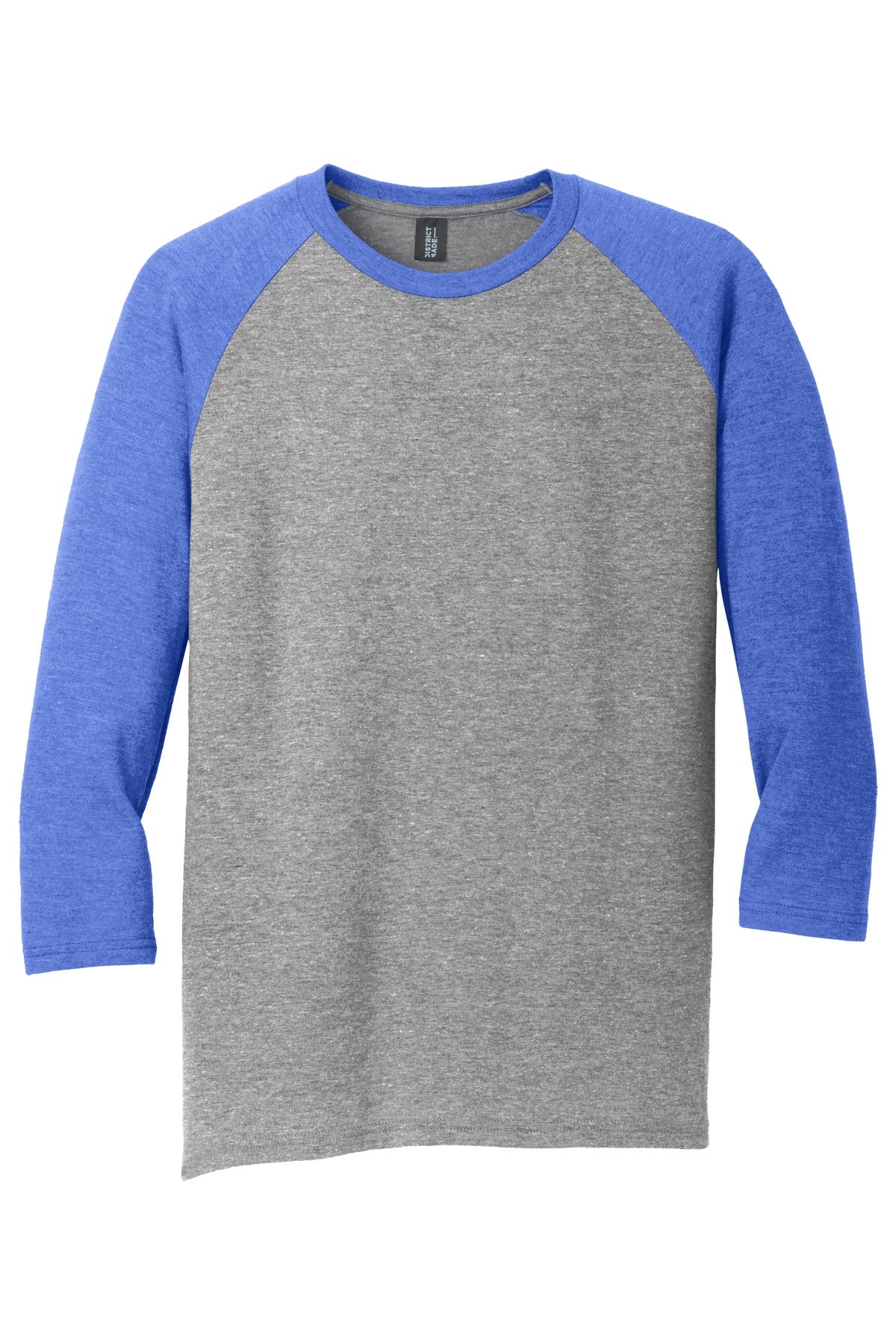 District  Perfect Tri 3/4-Sleeve Raglan - Royal Frost/ Grey Frost