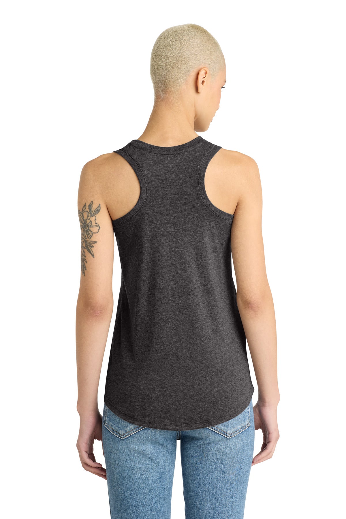District  Women's Perfect Tri Racerback Tank - Heathered Charcoal