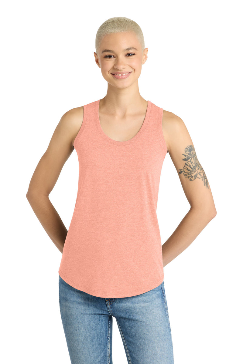 District  Women's Perfect Tri Racerback Tank - Heathered Dusty Peach
