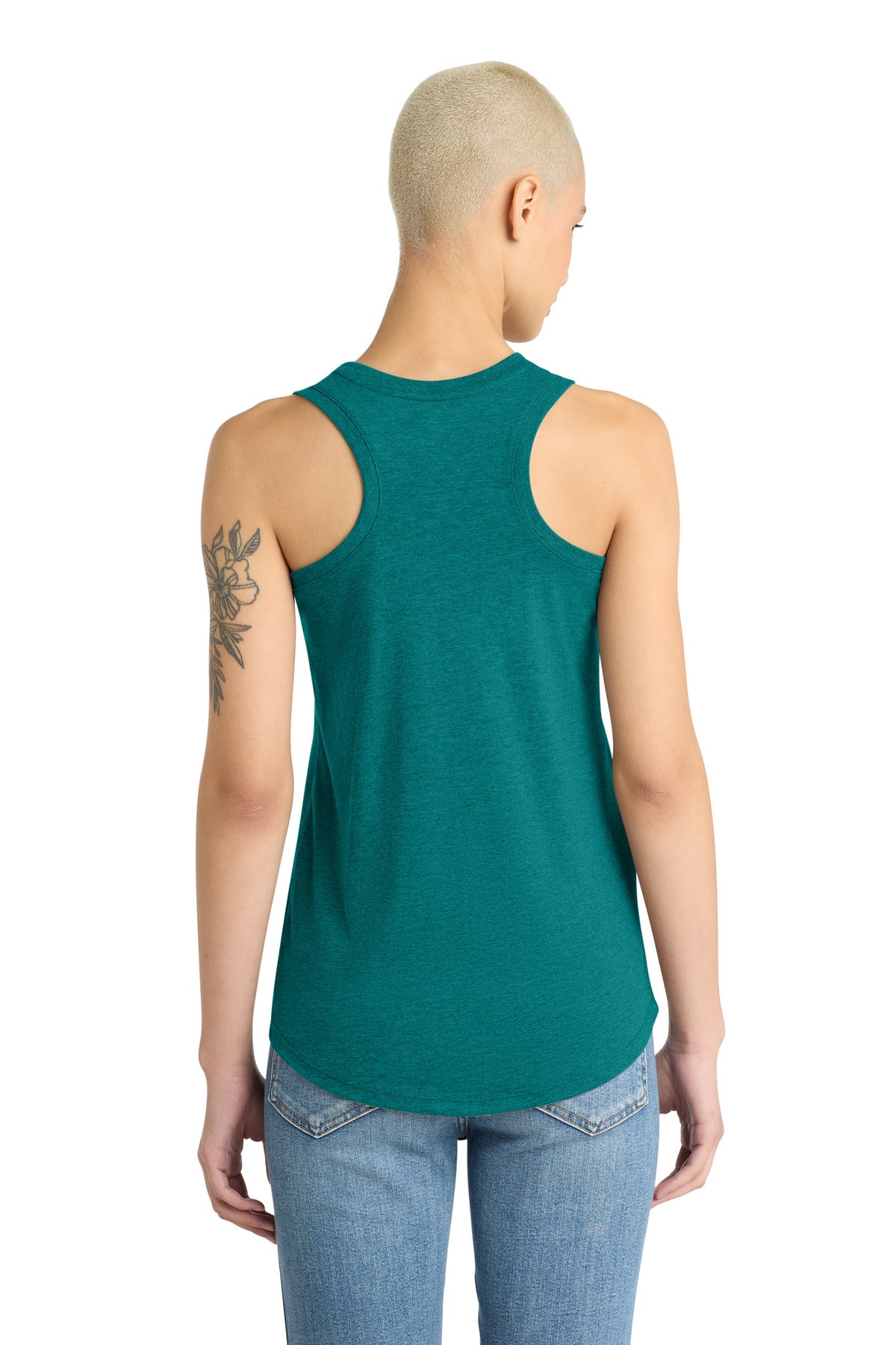 District  Women's Perfect Tri Racerback Tank - Heathered Teal
