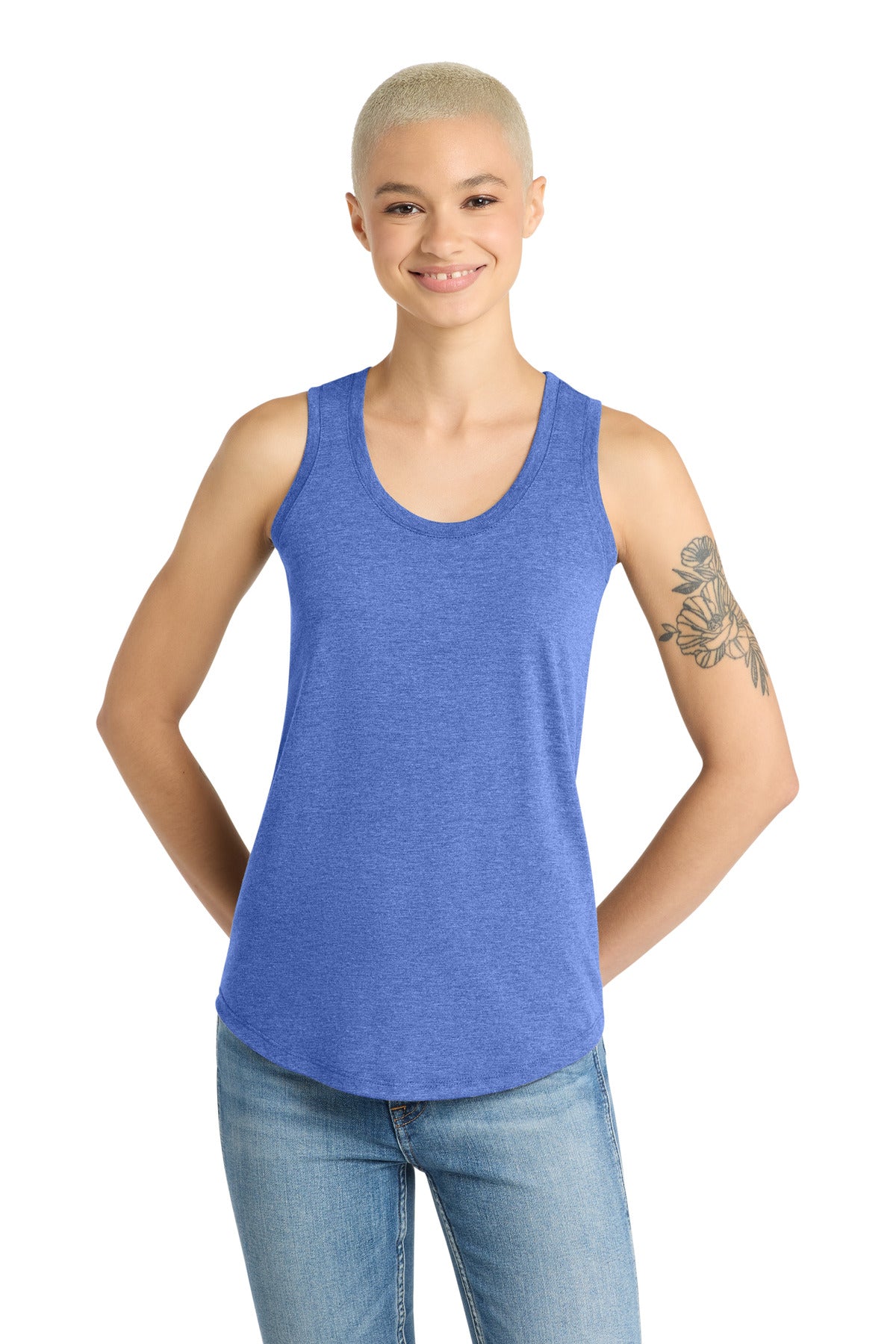 District  Women's Perfect Tri Racerback Tank - Royal Frost