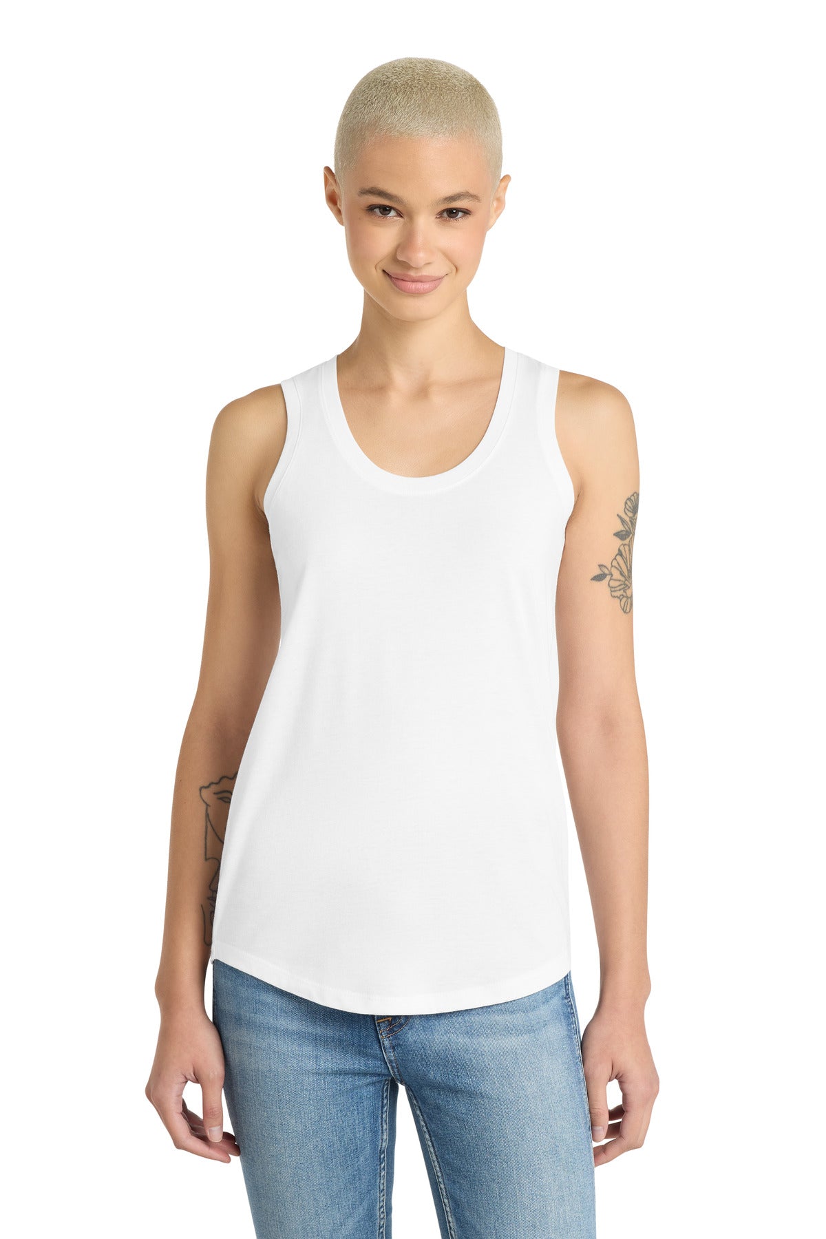 District  Women's Perfect Tri Racerback Tank - White