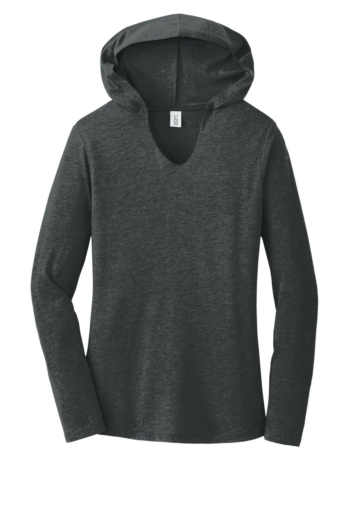 District Women's Perfect Tri Long Sleeve Hoodie - Black Frost