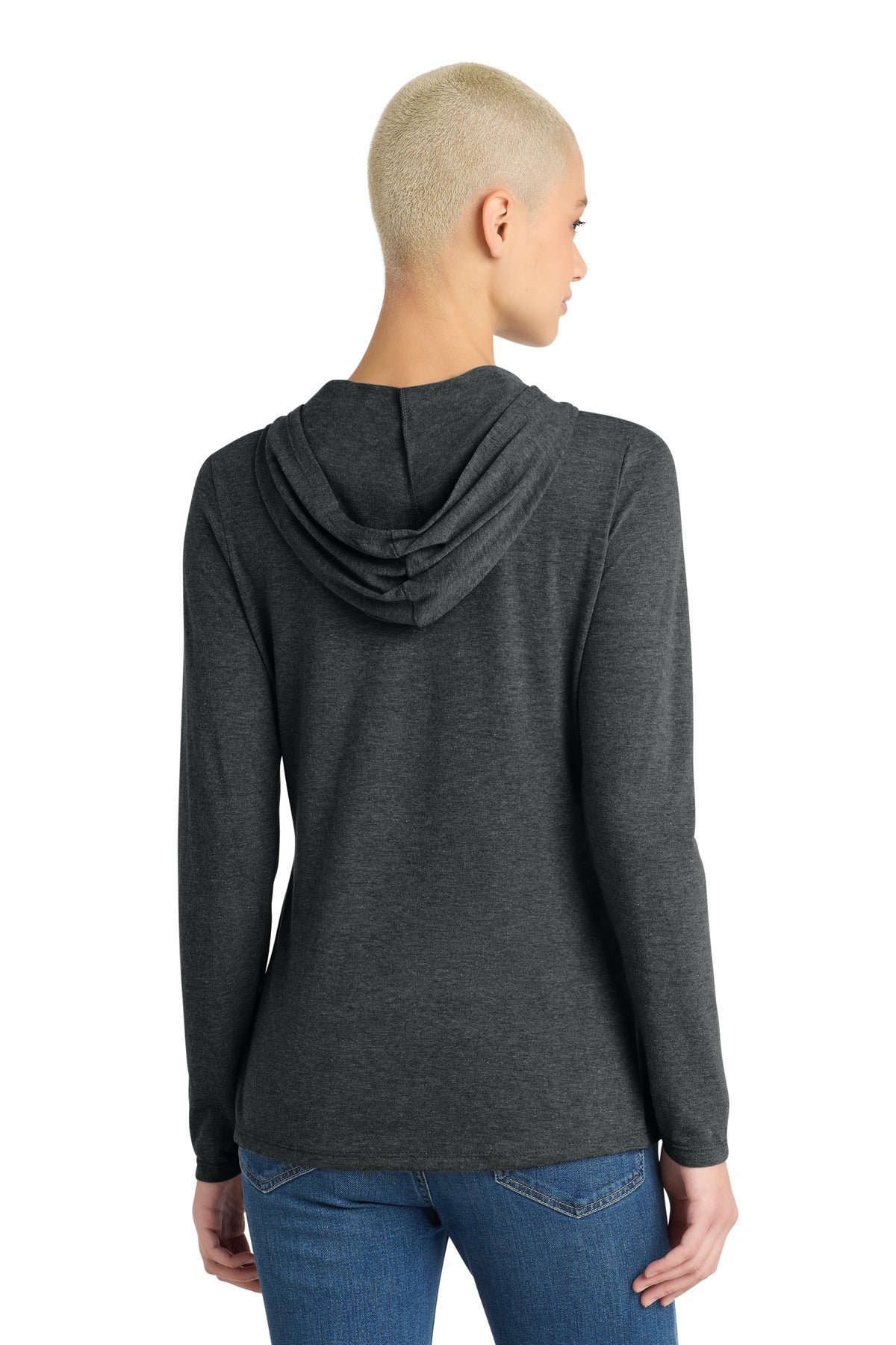 District Women's Perfect Tri Long Sleeve Hoodie - Black Frost