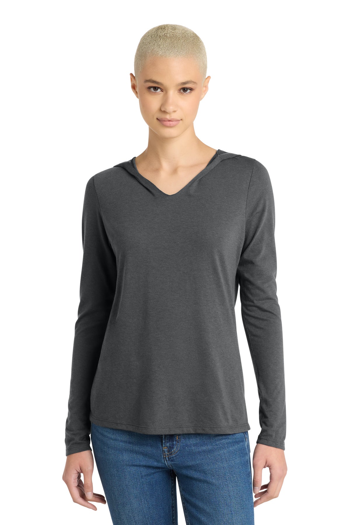 District Women's Perfect Tri Long Sleeve Hoodie - Charcoal