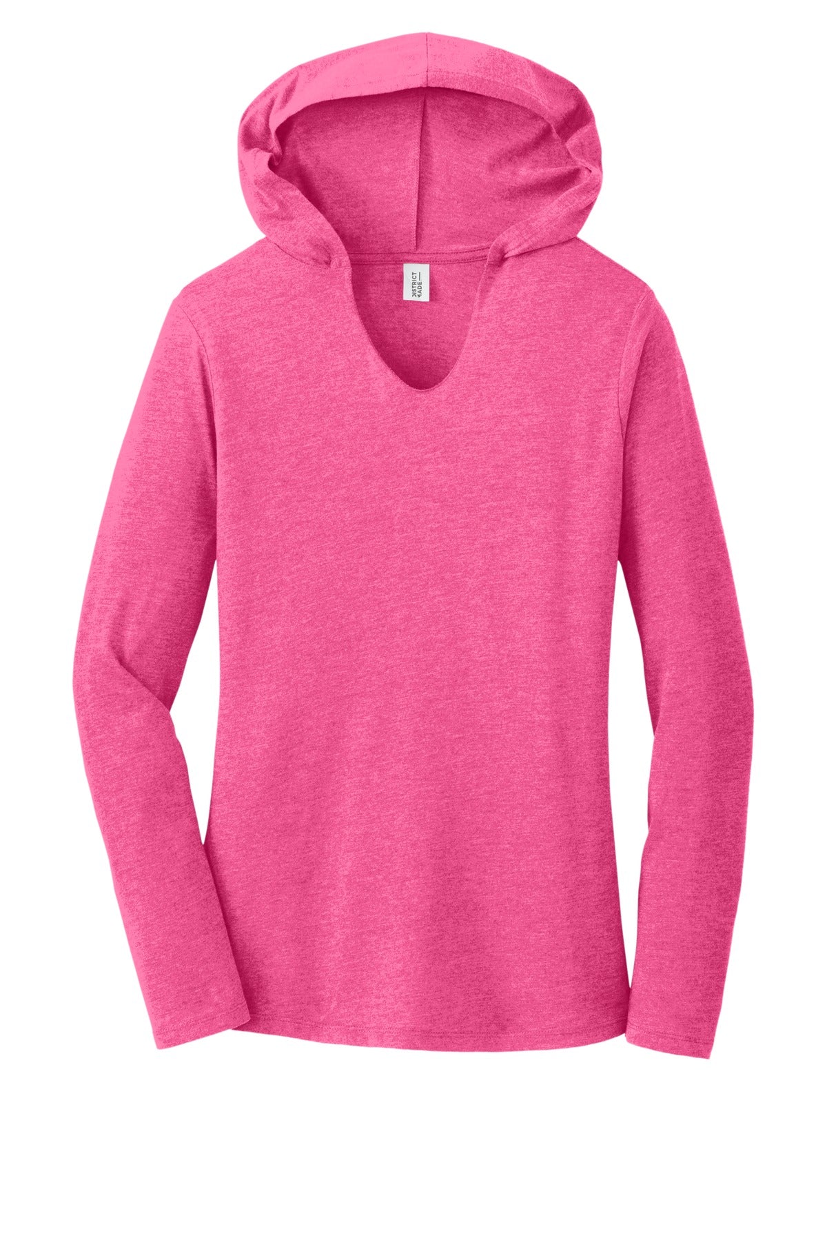 District Women's Perfect Tri Long Sleeve Hoodie - Fuchsia Frost