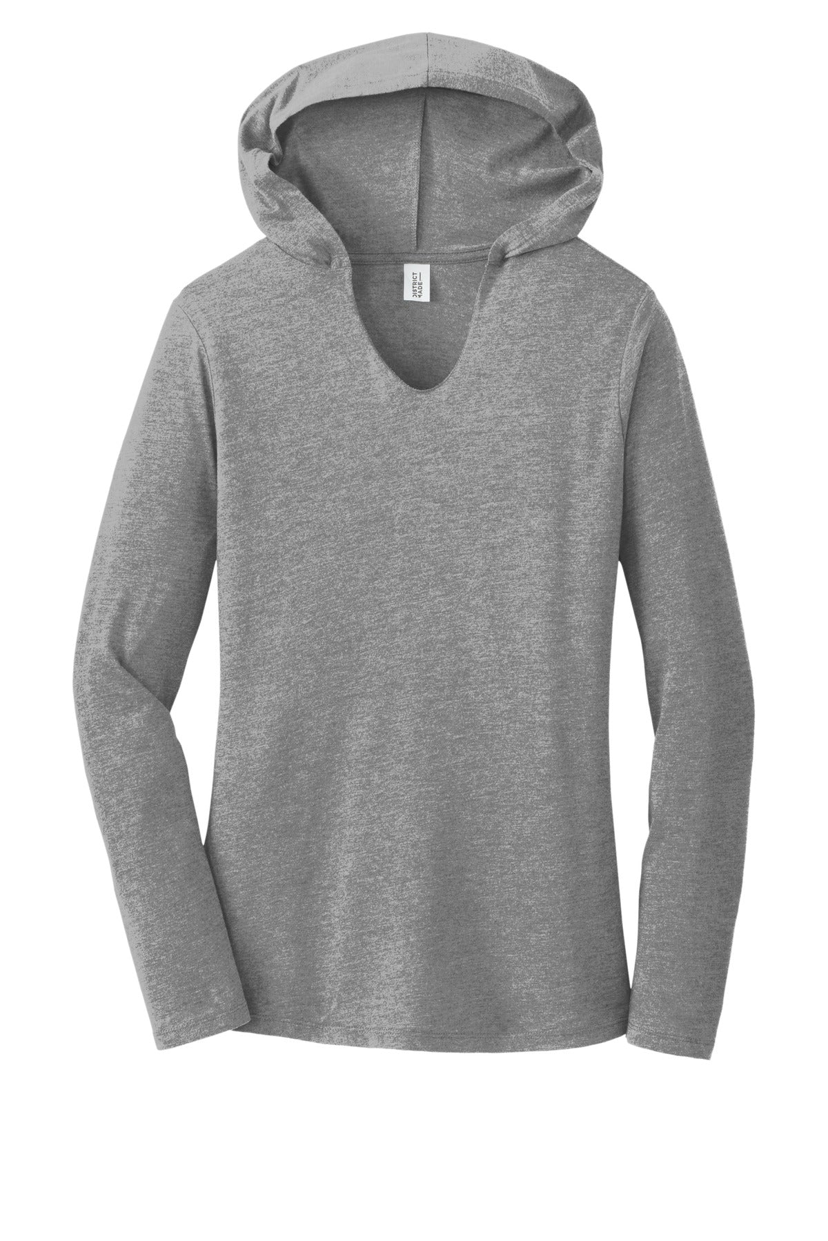 District Women's Perfect Tri Long Sleeve Hoodie - Grey Frost