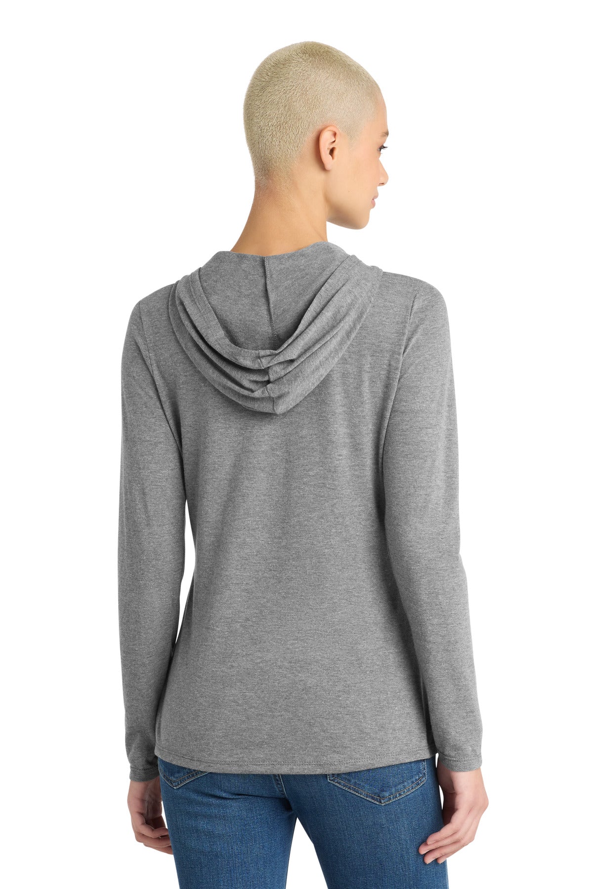 District Women's Perfect Tri Long Sleeve Hoodie - Grey Frost