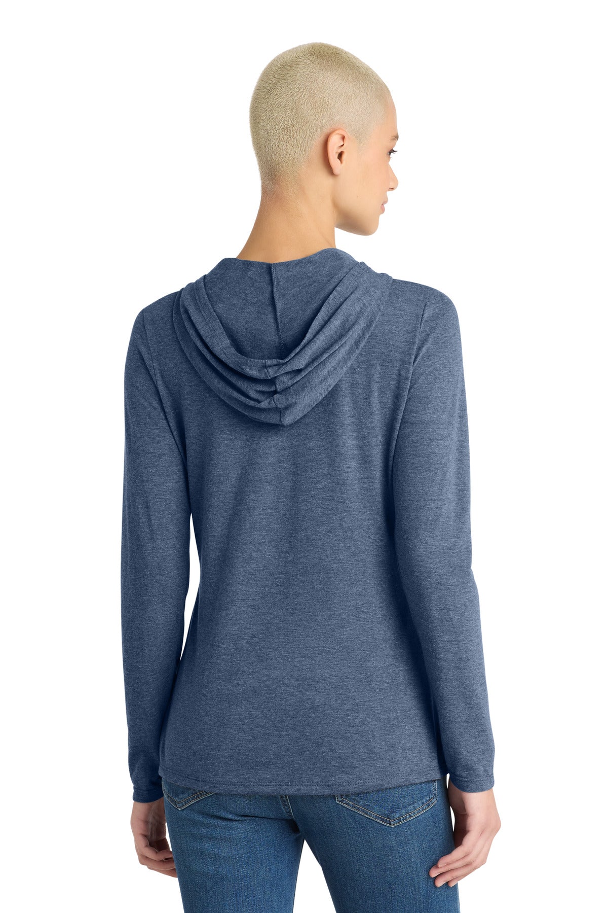 District Women's Perfect Tri Long Sleeve Hoodie - Navy Frost