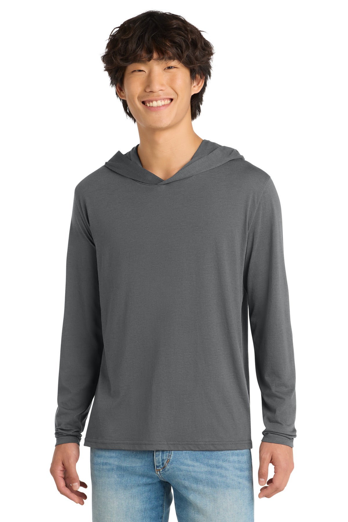 District Perfect Tri Long Sleeve Hoodie - Charcoal