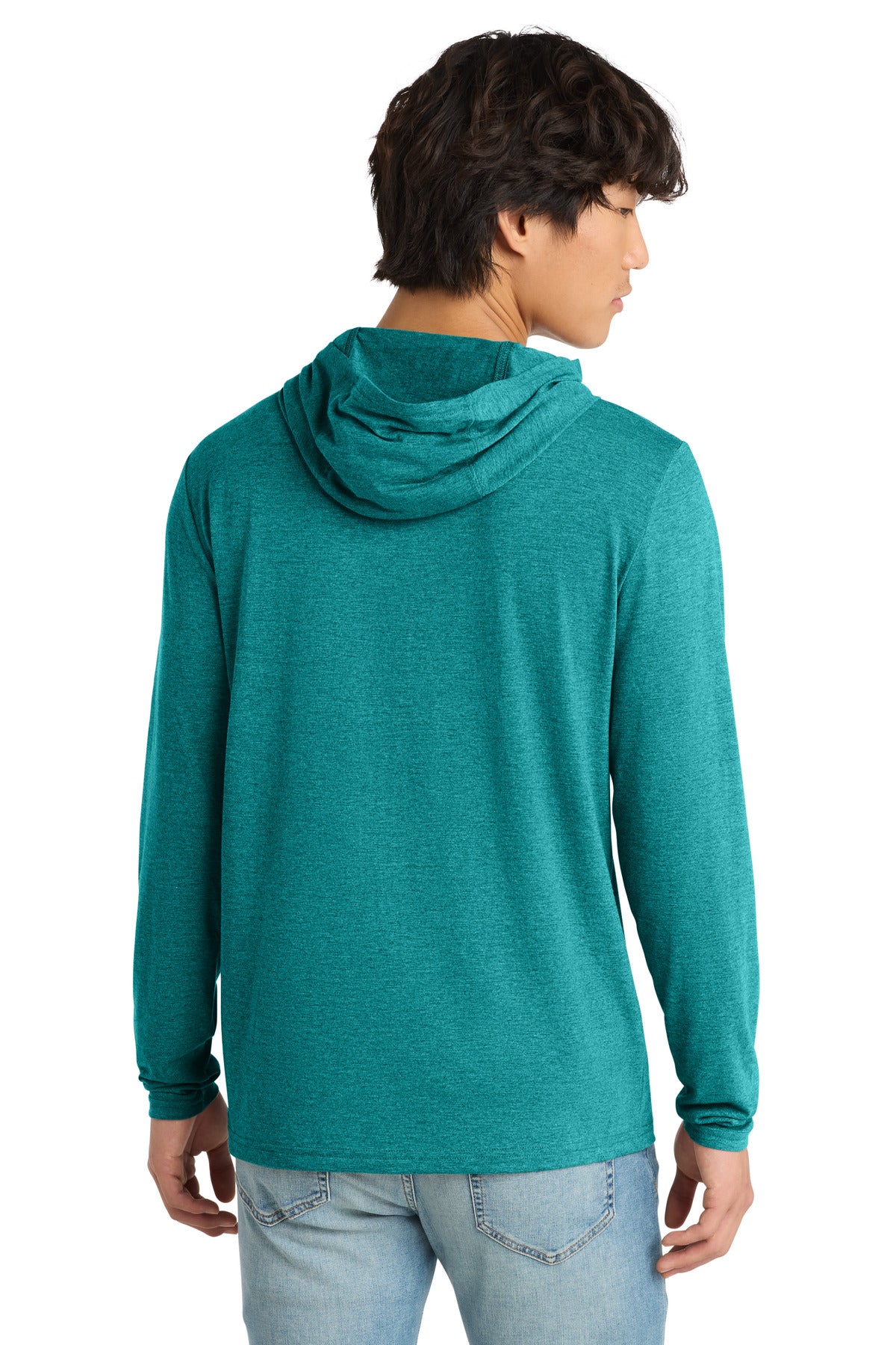 District Perfect Tri Long Sleeve Hoodie - Heathered Teal