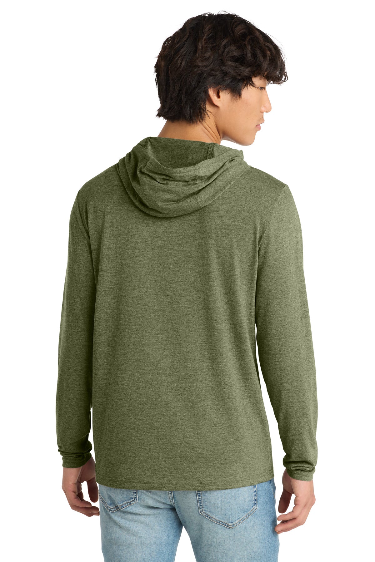 District Perfect Tri Long Sleeve Hoodie - Military Green Frost