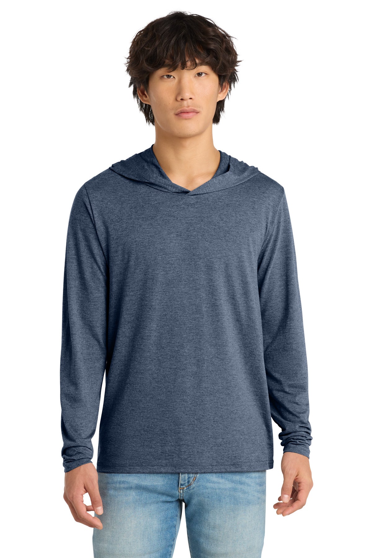 District Perfect Tri Long Sleeve Hoodie - Navy Frost