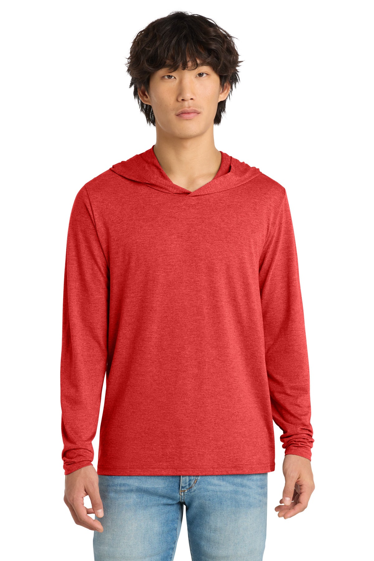 District Perfect Tri Long Sleeve Hoodie - Red Frost