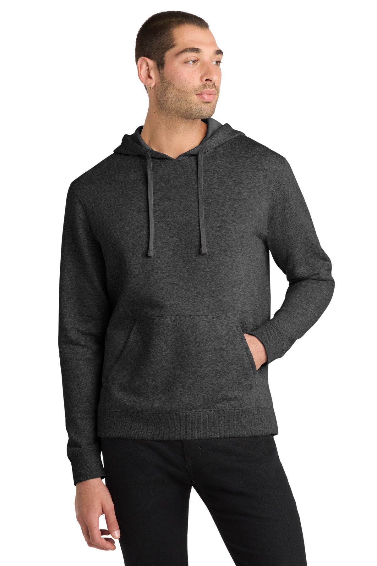 District Lightweight Fleece Hoodie - Heathered Black