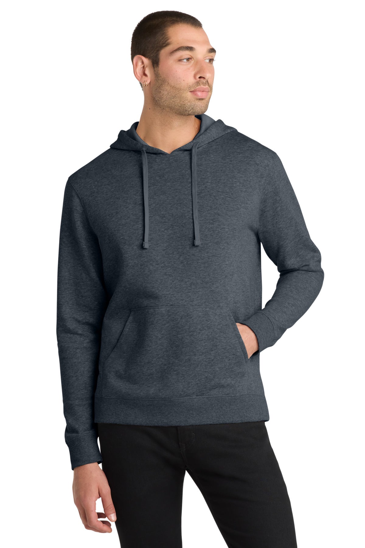 District Lightweight Fleece Hoodie - Heathered Navy