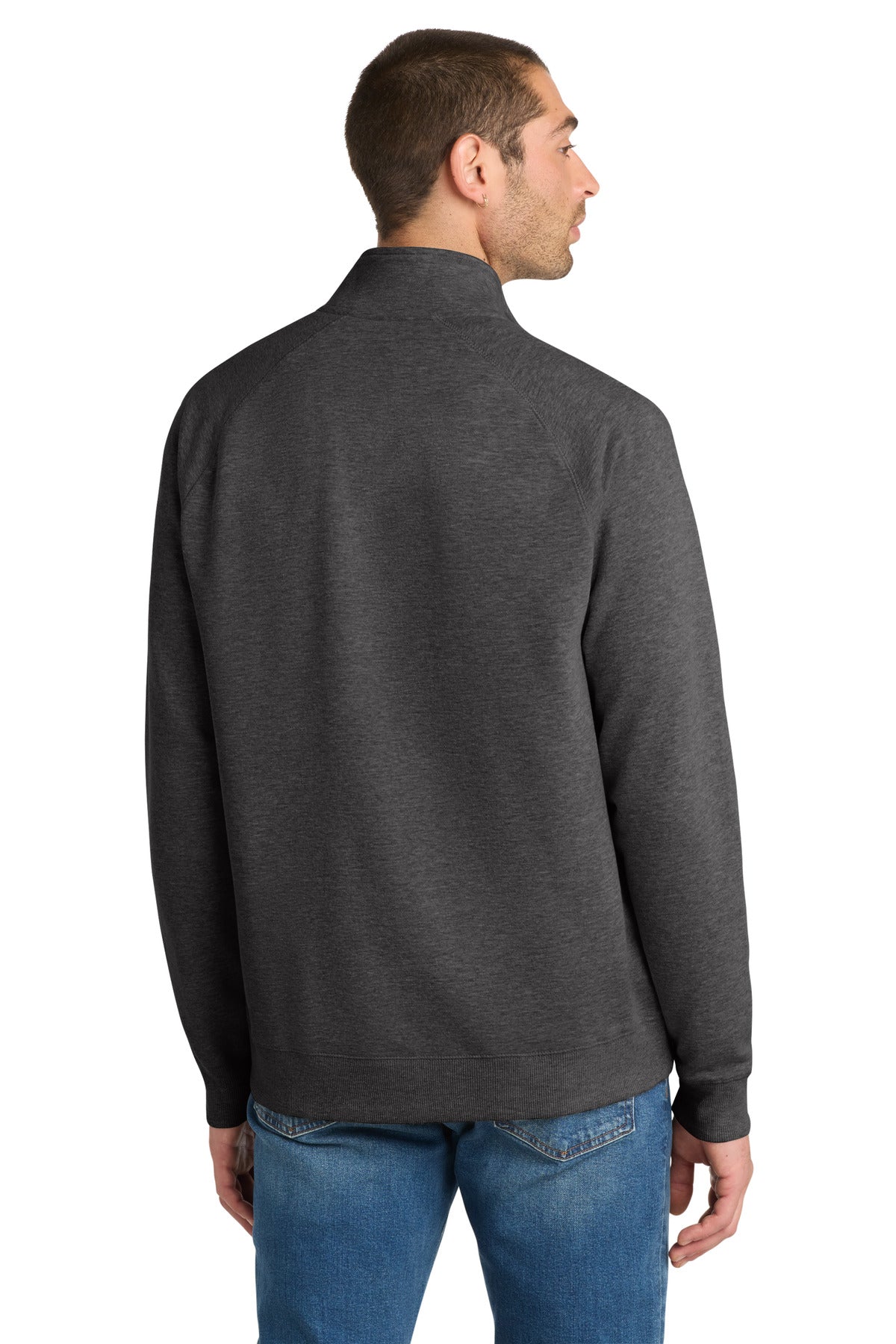 District Lightweight Fleece 1/4-Zip - Heathered Black