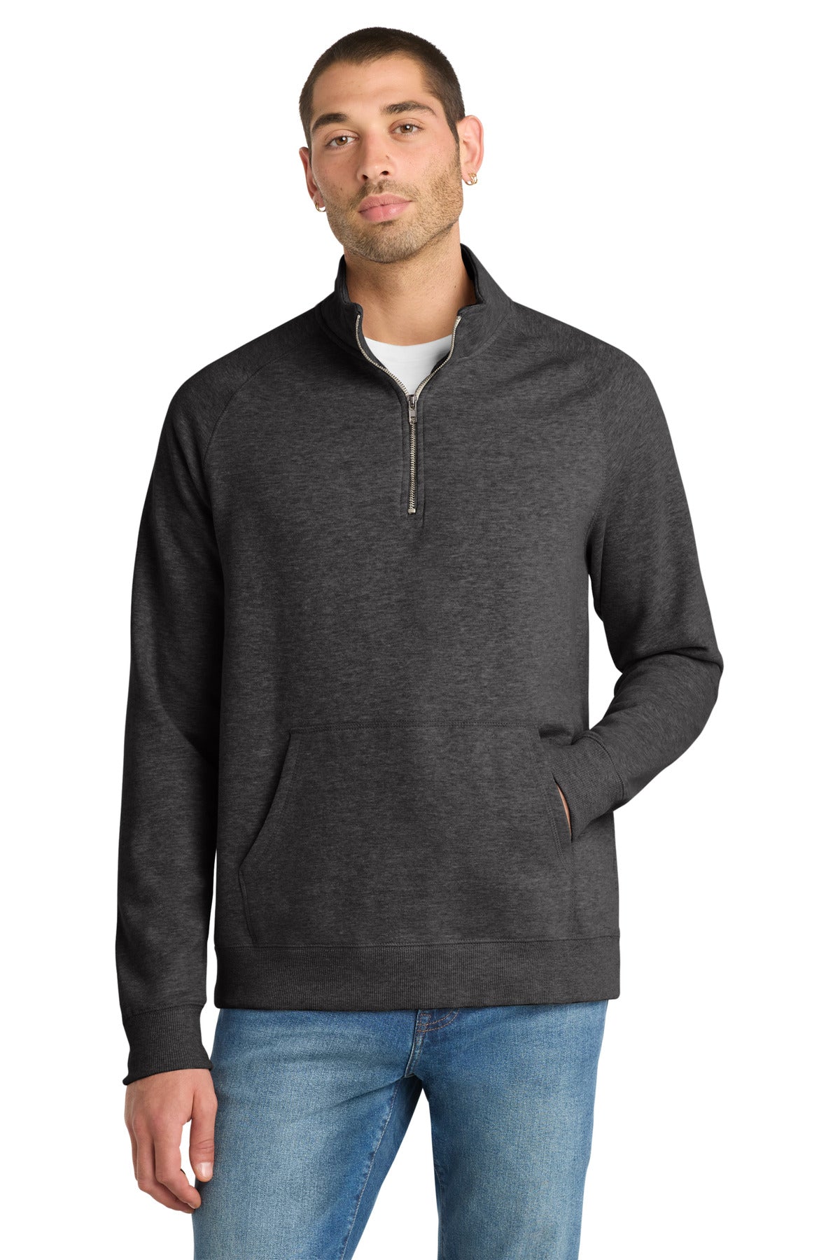 District Lightweight Fleece 1/4-Zip - Heathered Black