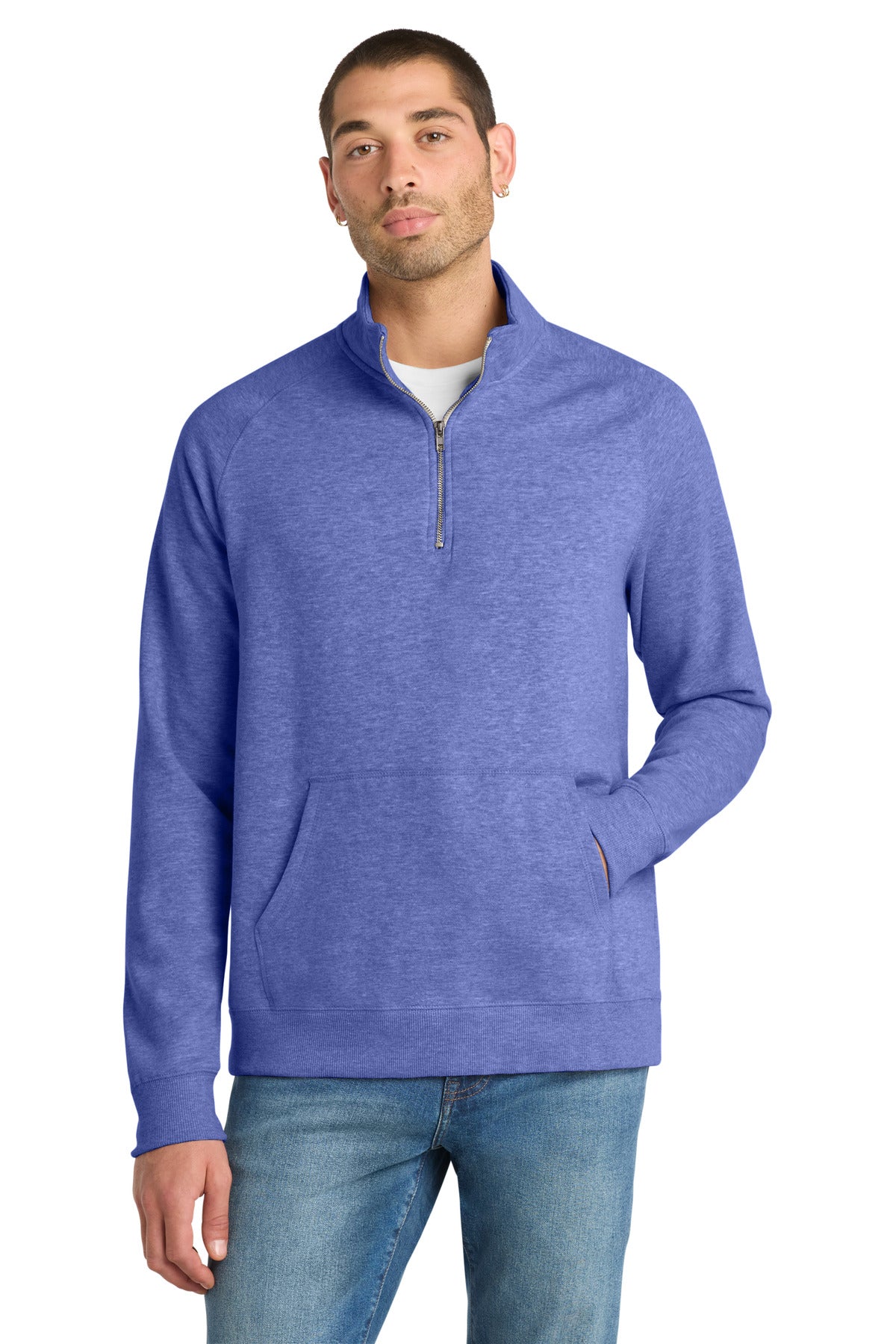 District Lightweight Fleece 1/4-Zip - Heathered Deep Royal