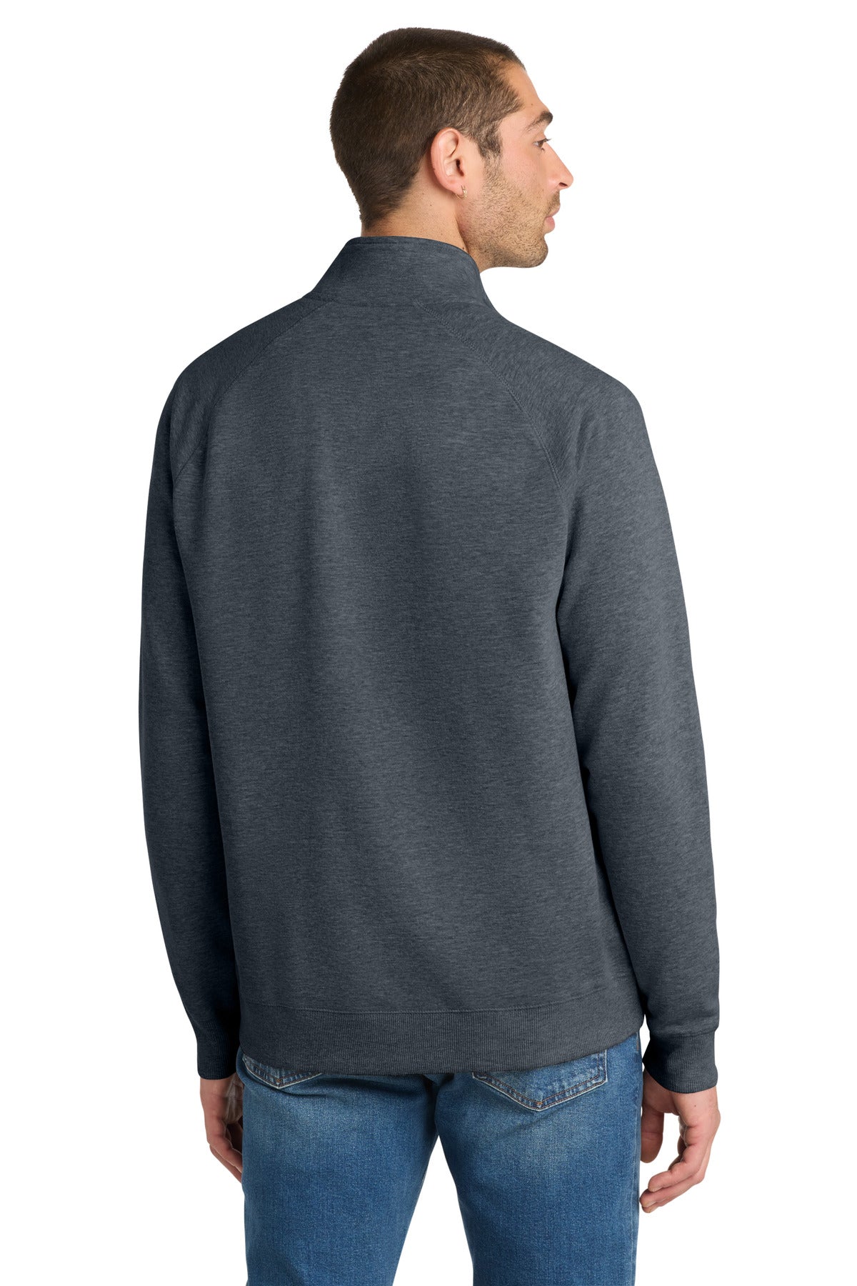 District Lightweight Fleece 1/4-Zip - Heathered Navy