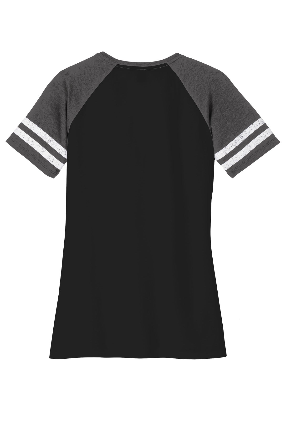 District  Women's Game V-Neck Tee - Black/ Heathered Charcoal