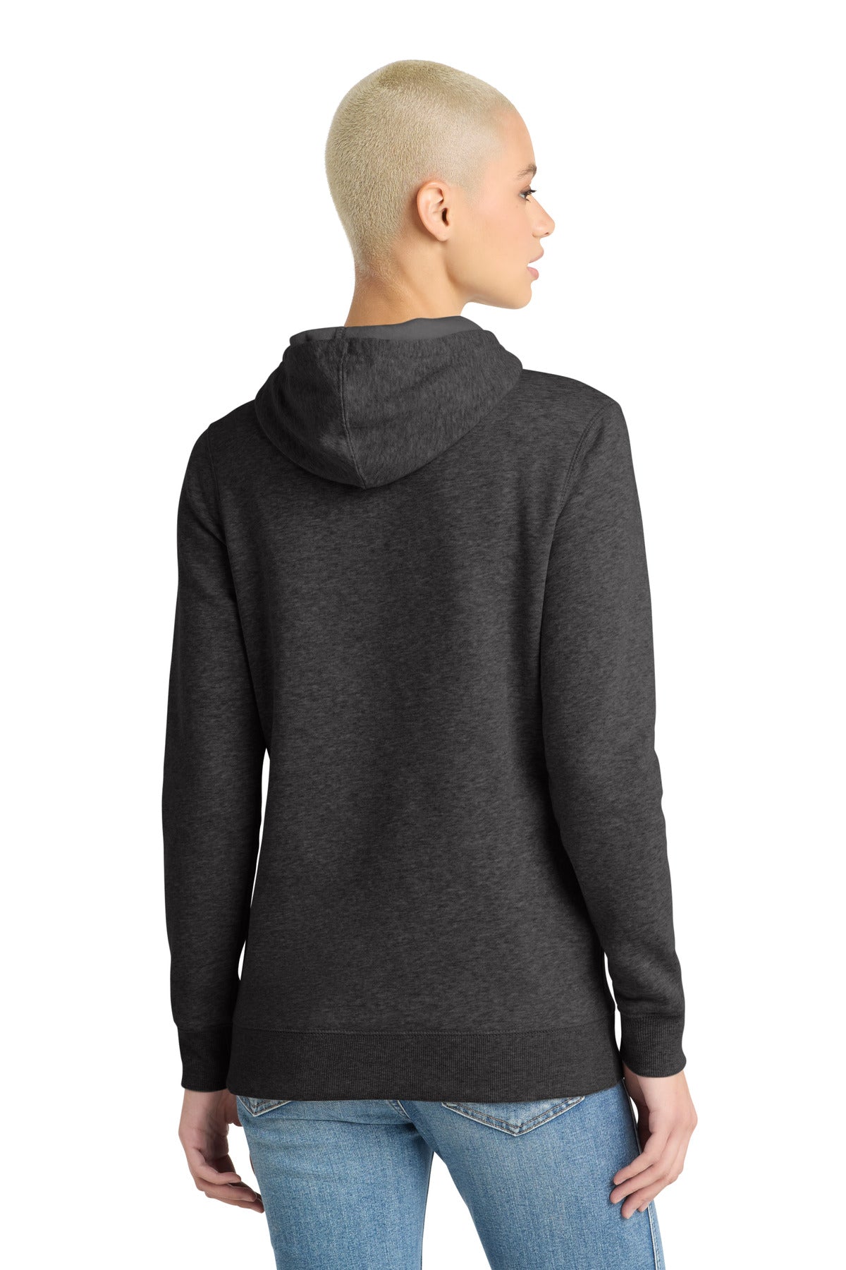 District  Women's Lightweight Fleece Hoodie - Heathered Black