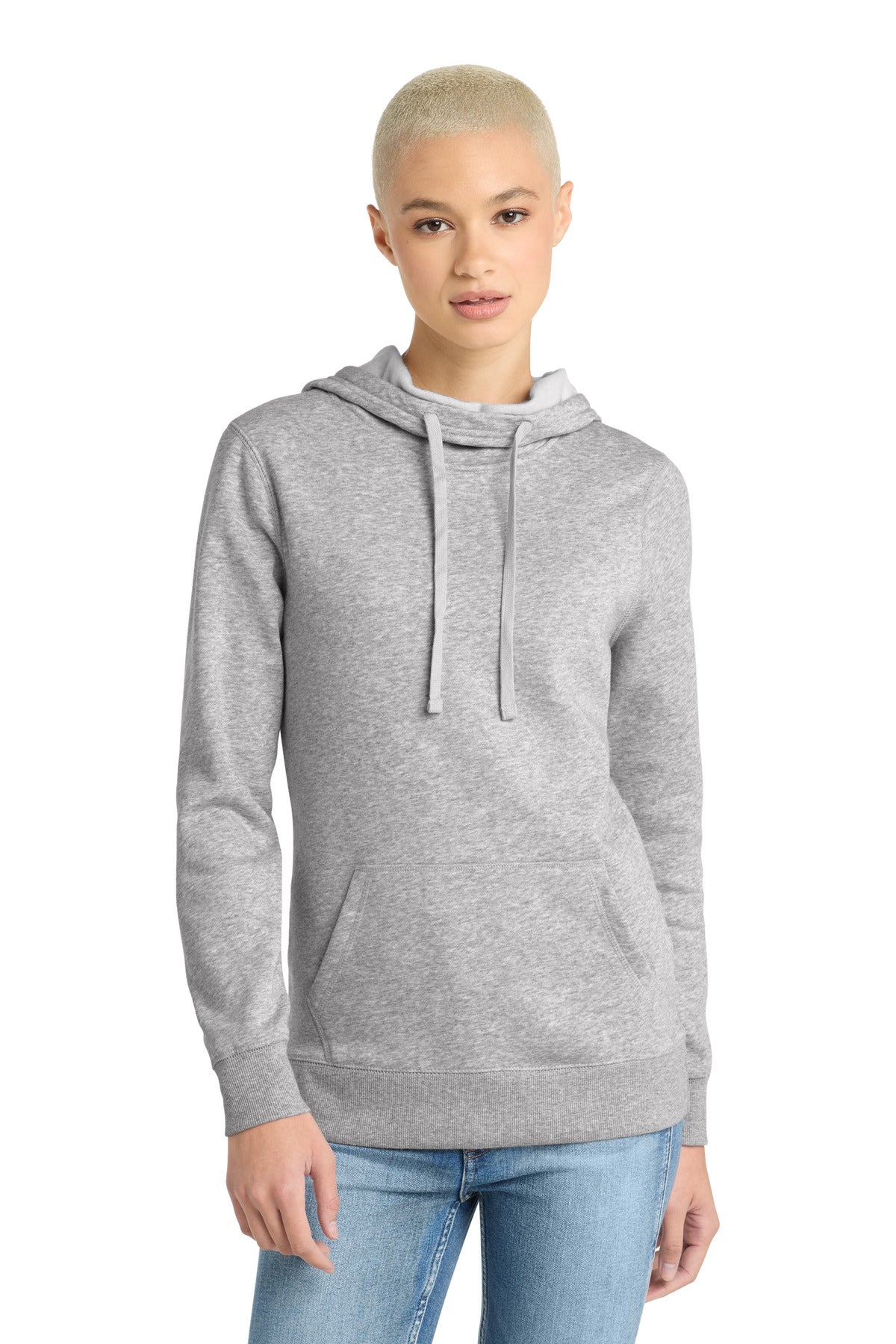 District  Women's Lightweight Fleece Hoodie - Heathered Grey