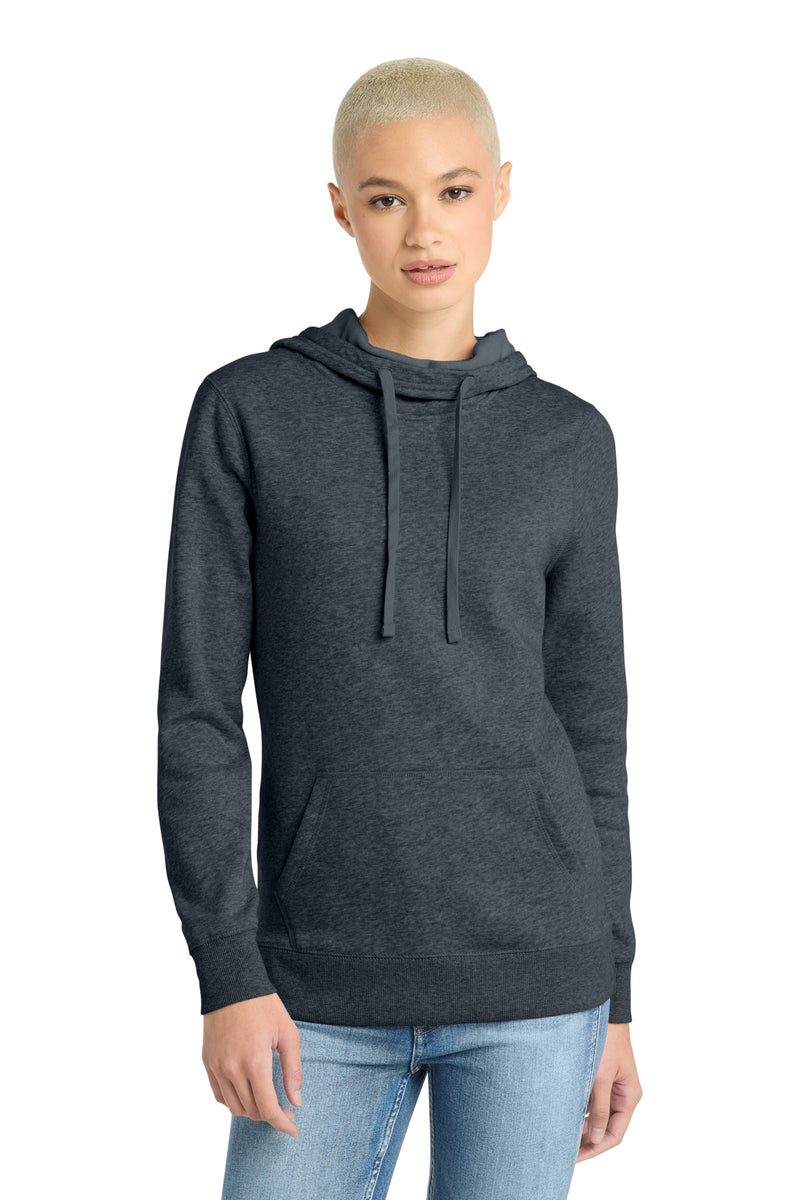 District  Women's Lightweight Fleece Hoodie - Heathered Navy